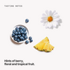 Tasting notes: berry, floral and tropical fruit