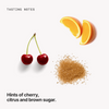 Tasting notes: cherry, citrus and brown sugar