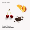 Tasting notes: cherry, citrus and chocolate