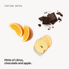Tasting notes: citrus, chocolate and apple