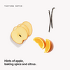  Tasting notes: apple, baking spice and citrus 