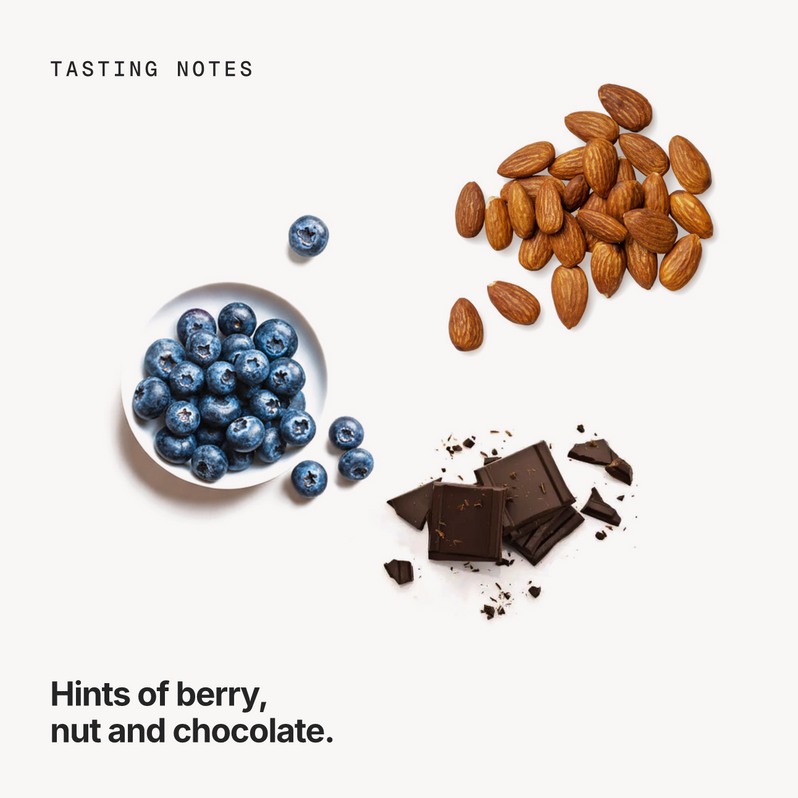 Tasting notes: berry, nut and chocolate