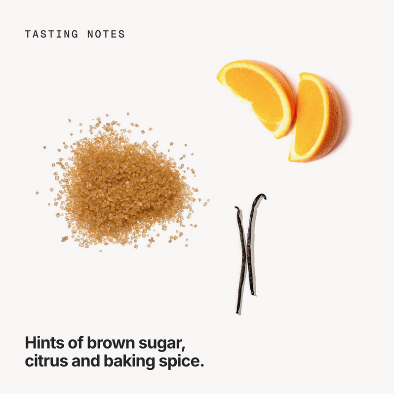 Tasting notes: brown sugar, citrus and baking spice