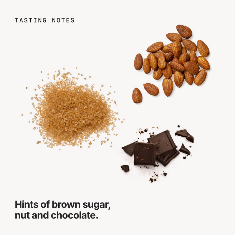 Tasting notes: brown sugar, nut and chocolate