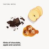 Tasting notes: chocolate, apple and caramel