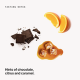 Tasting notes: chocolate, citrus and caramel