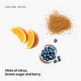 Tasting notes: citrus, brown sugar and berry