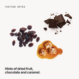 Tasting notes: dried fruit, chocolate and caramel