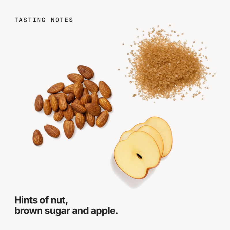 Tasting notes: nut, brown sugar and apple