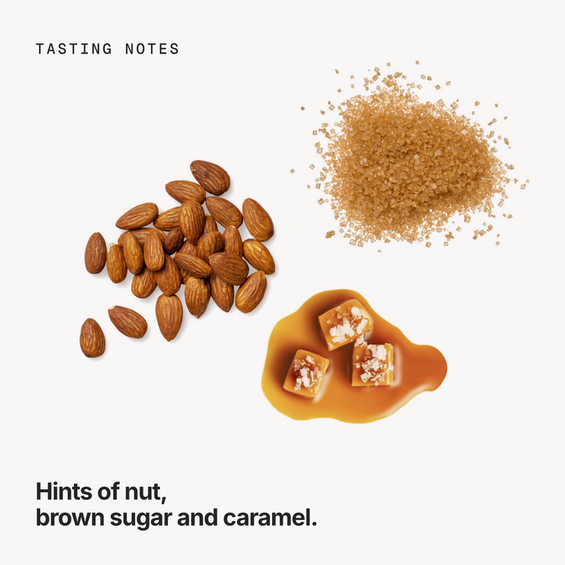 Tasting notes: nut, brown sugar and caramel