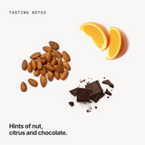 Tasting notes: nut, citrus and chocolate