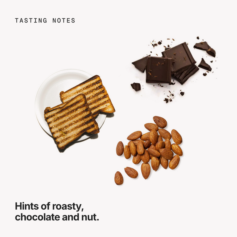 Tasting notes: roasty, chocolate and nut