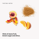 Tasting notes: stone fruit, brown sugar and citrus